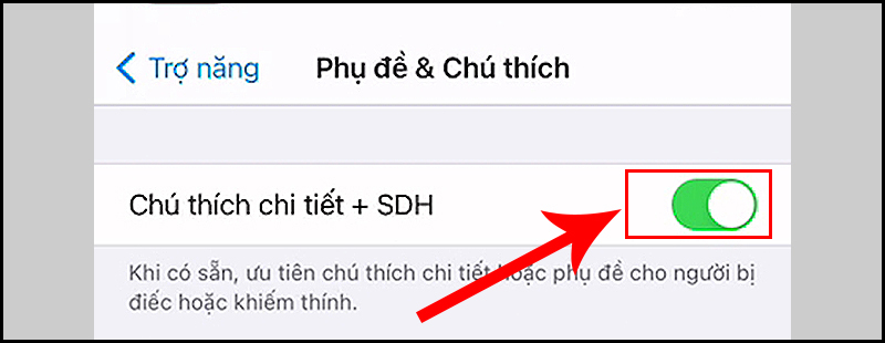 Bật, tắt phụ đề video theo nhu cầu